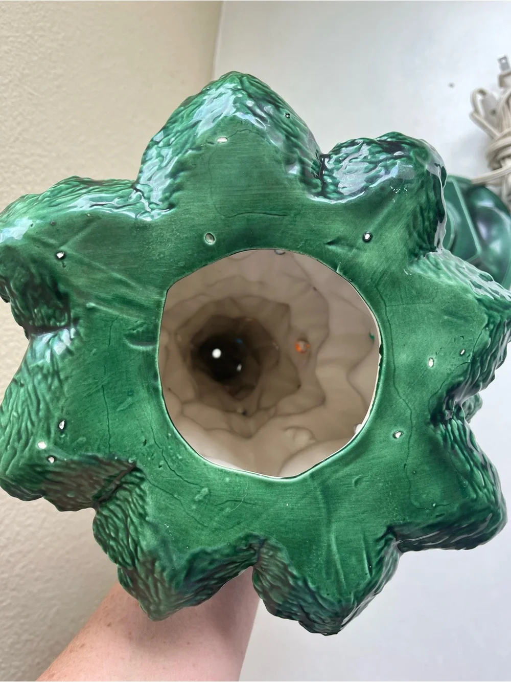 Christmas Green Lighted Ceramic Christmas Tree with Lights